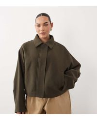 ASOS - Asos Design Curve Formal Top Collar Cropped Jacket - Lyst