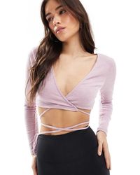 agon® - Wrap Crop Top - Lyst