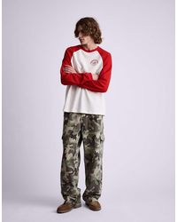 Pull&Bear - T-shirt à manches raglan en maille gaufrée - Lyst