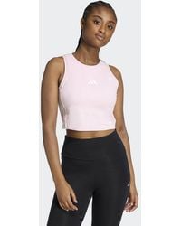 adidas Originals - Essentials 3-stripes Padded Tank - Lyst