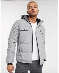 jack and jones core ernst fur hooded jacket