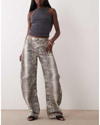 Lioness - Horseshoe Barrel Leg Jeans - Lyst