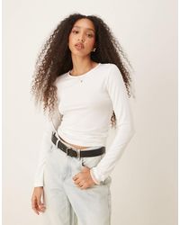 Gina Tricot - Round Neck Jersey Long Sleeve Top - Lyst