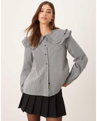 Glamorous - Double Layer Collar Button Down Shirt - Lyst