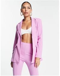 ASOS - Jersey Suit Strong Shoulder Nipped Waist Blazer - Lyst