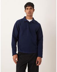 ASOS - Relaxed Fixed Hem Sweatshirt With Wool Look - Lyst