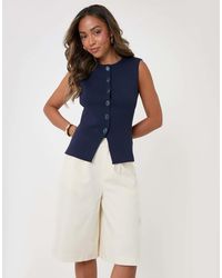 Threadbare - Ribbed Knitted Waistcoat - Lyst