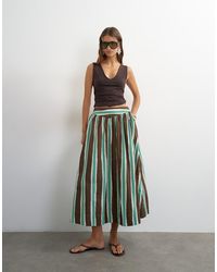 TOPSHOP - Co-ord Drop Waist Saloon Maxi Skirt - Lyst