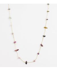 ASOS - Asos Design Curve Dainty Necklace With Pink Chipping Detail - Lyst