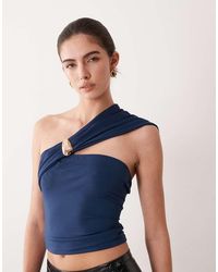 ASOS - Asymmetrical Top With Hardware Detail - Lyst