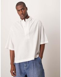 ASOS - Boxy Oversized Overhemd Met Halflange Mouwen - Lyst