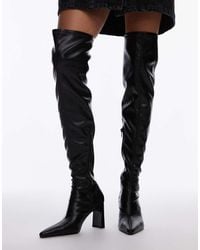 TOPSHOP - Tash Heeled Over The Knee Boot - Lyst