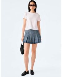 OMNES - Skirts Darline Chiffon Ruffle Mini Skirt With Leg Split - Lyst