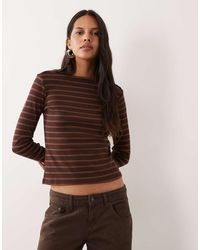 Mango - Boat Neck Long Sleeve Top - Lyst