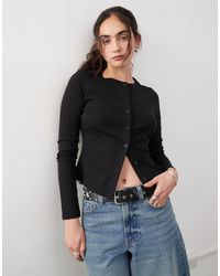 Collusion - – langärmlige pointelle-strickjacke - Lyst