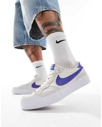 Nike - Zapatillas De Deporte Blancas Y Azul Marino Zoom Pogo Plus De - Lyst