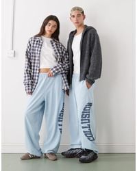 Collusion - Unisex – weite jogginghose aus gewaschenem material mit kontrastnaht - Lyst