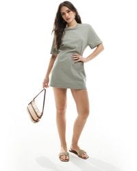 Monki - T-shirt Dress With Cinched Waist - Lyst