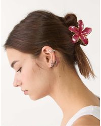 Stradivarius - Set Van 3 Bloemenhaarclips - Lyst