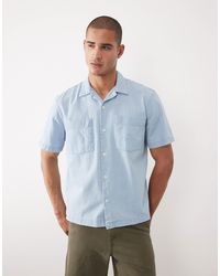 SELECTED - Light Denim Short Sleeve Shirt - Lyst