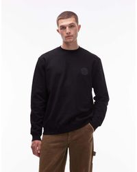 AllSaints - Waved Crew Neck Sweatshirt - Lyst