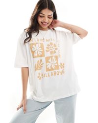 Billabong - In love with the sun - t-shirt bianca - Lyst