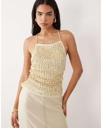 ASOS - Co-ord Embellished Sequin Backless Cami Top - Lyst