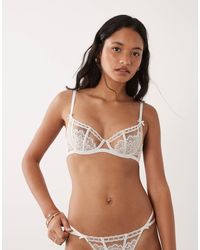 Ann Summers - Caged lace - soutien-gorge balconnet non rembourré pour mariée - ivoire - Lyst