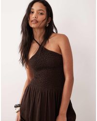 ASOS - Crinkle Cami Halter Midi Dress - Lyst