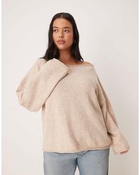 ASOS - Asos Design Curve Slouchy Off-the-shoulder Sweater - Lyst