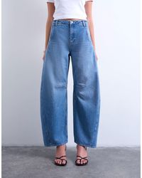 TOPSHOP - Horseshoe High Rise Barrel Jeans - Lyst