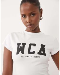 ASOS - Weekend Collective Icon Baby Tee With Wca Graphic - Lyst