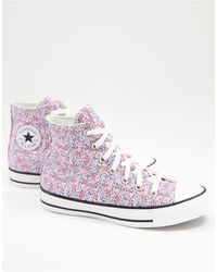 converse blanche a fleur