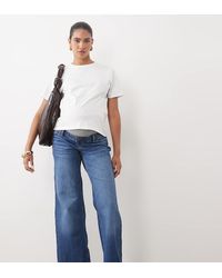 Mama.licious - Mamalicious Maternity Over The Bump Wide Leg Jeans - Lyst