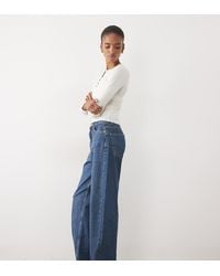 JDY Tall - High Waist Slim Barrel Jeans - Lyst