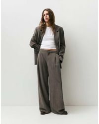Pull&Bear - Gestreepte Nette Broek - Lyst