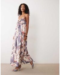 ASOS - Strappy Cami Trapeze Maxi Dress - Lyst