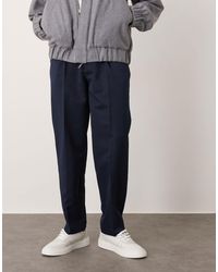 ASOS - Smart Oversized Tapered Trousers With Front Pleats - Lyst