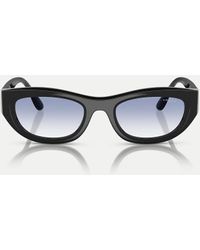 Vogue - Gafas De Sol Negras Estilo Ojos De Gato Con Lentes Azules De - Lyst