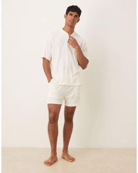 ASOS - Pyjama Set With Henley Neck - Lyst