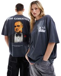 ASOS - T-shirt unisexe oversize avec imprimé the godfather sous licence - délavé - Lyst