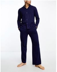 ASOS - Pyjama Set With Long Sleeve Shirt And Trousers - Lyst