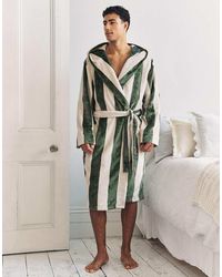 Chelsea Peers - Fleece Stripe Hooded Dressing Gown - Lyst