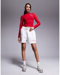 Kaiia - Studio - short d'ensemble en molleton à logo brodé et liens à la taille - Lyst