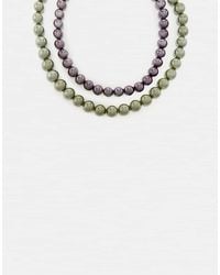 Stradivarius - Set Of 2 Bead Necklaces - Lyst