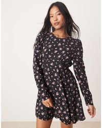Miss Selfridge - – minikleid mit passe-detail und print - Lyst