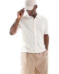 Jack & Jones - Overhemd Van Gebreid Haakwerk Met Knoopsluiting - Lyst