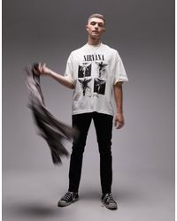 TOPMAN - Extreme Oversized Fit T-shirt With Nirvana Angel Print - Lyst
