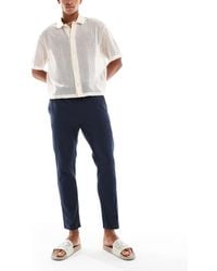 Only & Sons - Linen Mix Cropped Trouser - Lyst