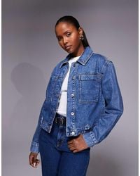 River Island - Pocket Detail Denim Jacket - Lyst